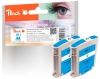 Peach Twin Pack Cartuccia d'inchiostro ciano, compatibile con  HP No. 11 c*2, C4836A*2