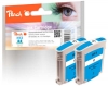 Peach Twin Pack Cartuccia d'inchiostro ciano, compatibile con  HP No. 13 c*2, C4815AE*2