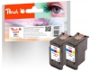 Peach Doppelpack Druckköpfe color kompatibel zu  Canon CL-541C, 5227B004