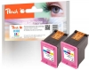 Peach Doppelpack Druckköpfe color kompatibel zu  HP No. 302 c*2, F6U65AE*2
