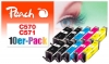 Peach 10er-Pack Tintenpatronen, kompatibel zu  Canon PGI-570, CLI-571