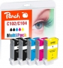 Peach Spar Pack Tintenpatronen kompatibel zu  Canon PFI-102, PFI-104M