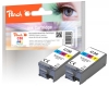 Peach Doppelpack Tintenpatronen color kompatibel zu  Canon CLI-36C*2, 1511B001*2