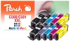Peach 10er-Pack Tintenpatronen, kompatibel zu  Canon PGI-580XXL, CLI-581XXL