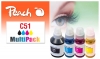 321683 - Peach Multi Pack, compatible with GI-51, 4529C001, 4546C001, 4547C001, 4548C001 Canon
